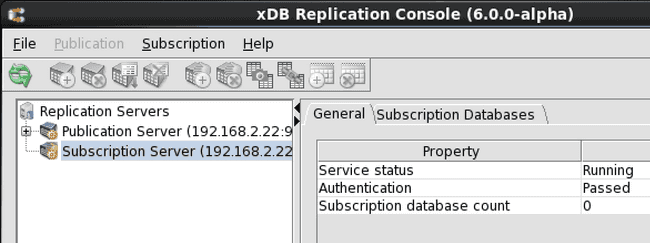 Replication tree after removal of a subscription database