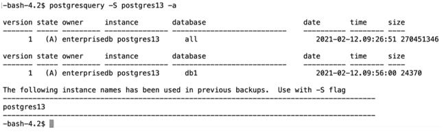 AvailableBackups