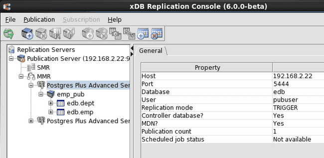 Selecting the controller database on which to set a schedule