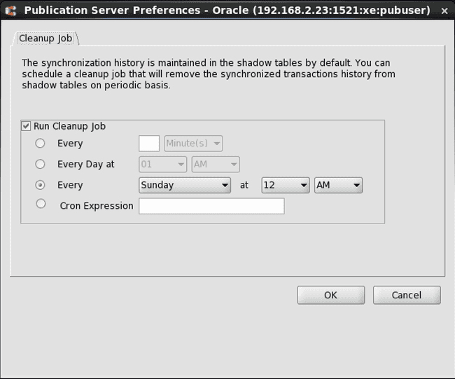 Publication Server Preferences dialog box